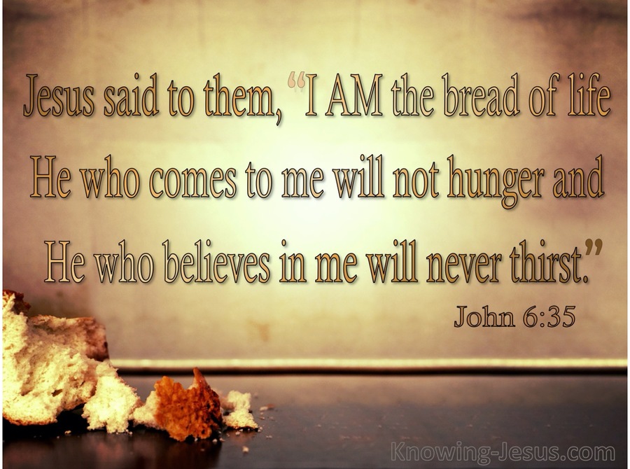 John 6:35 I am the bread of life (yellow)